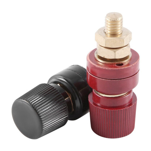 6Pcs Terminal Binding Post, 555 Type Brass Pillar Terminal Block M8 Thread Diameter Binding Post 220V-380V 200A 1