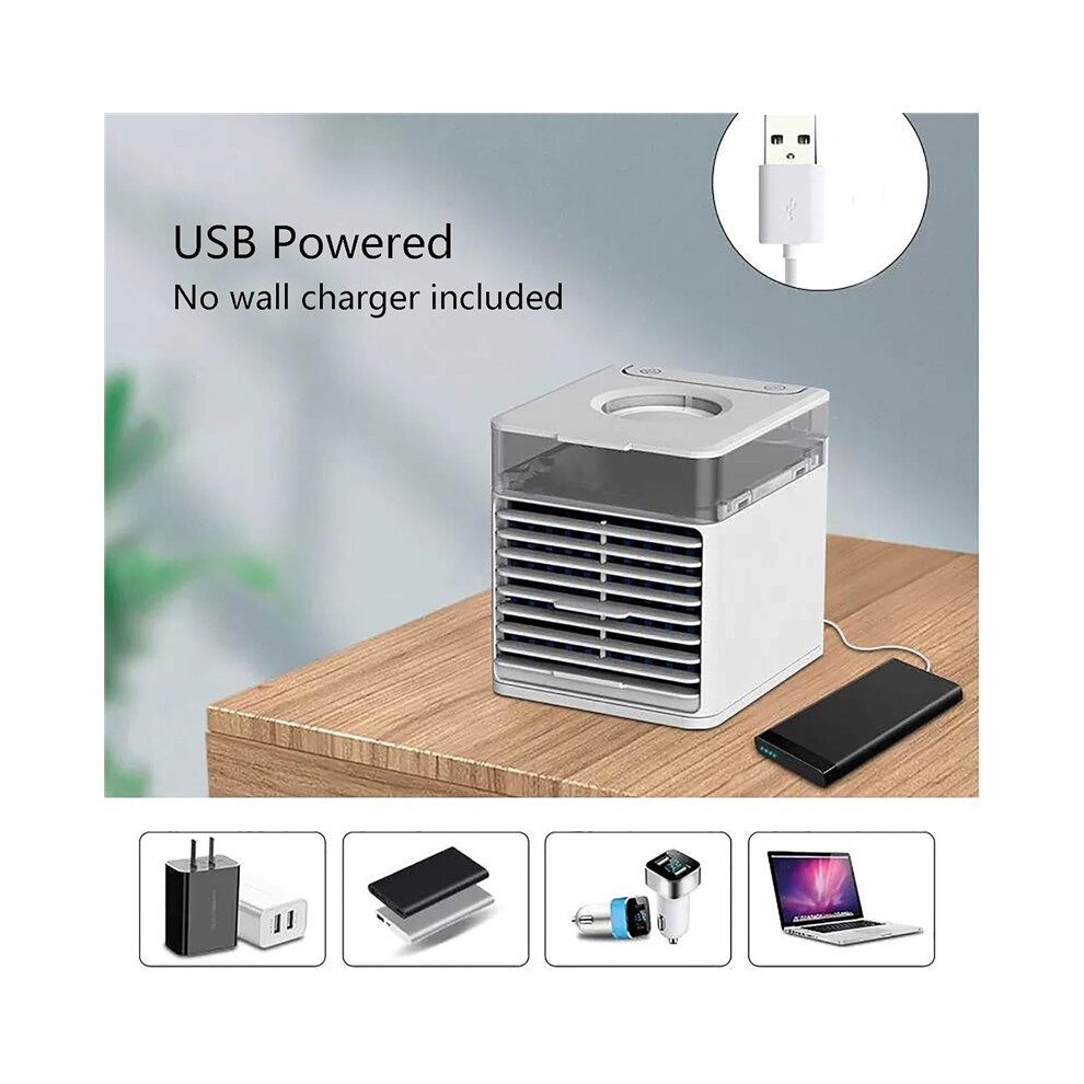 Usb Desk Fan With Mist Humidifier Night 3 Speed Cooling Fan Light 8586373540524
