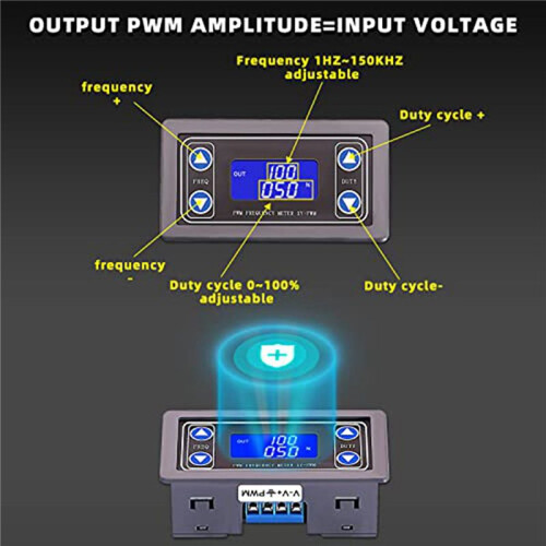 2X Adjustable Signal Generator, PWM Pulse Frequency Duty Cycle Rectangular Wave Square Wave Signal Generator 3.3-35V 2