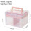 2X Clear  Stackable Storage Box with Storage Tray Plastic Multipurpose Storage Container Portable Travel Case, 4