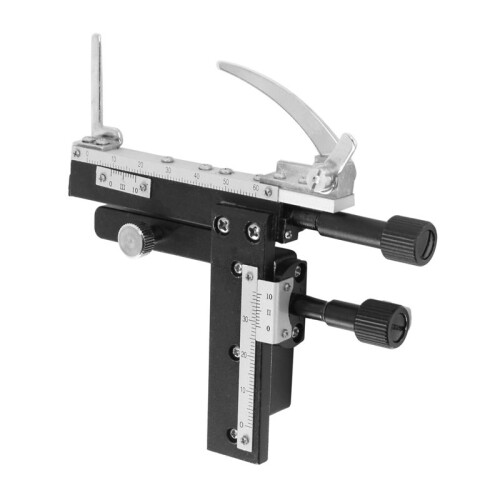 4X Microscope Attachable Mechanical Stage X-Y Moveable Caliper Vernier with Scale 1