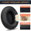 Cuscinetti auricolari di ricambio per cuffie Beats Studio 3 e Studio 2, realizzati in similpelle e memory foam, neri. 2