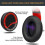 Cuscinetti auricolari di ricambio per cuffie Beats Studio 3 e Studio 2, realizzati in similpelle e memory foam, neri. 3