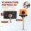4X G1/2 Male Thread Hot Water Pipe Thermostat Temperature Controller 90 Celsius High Temperature Start Heating System 10