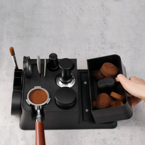 Italian Coffee ABS Tamper Base Storage Rack Multi-Functional Handle Coffee Grounds Box Tamper Tool 2