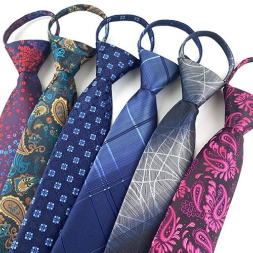 Men's Paisley Tie INSFITY - Wedding Party Accessories - Grey and Black