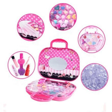 Princess Makeup Kit for Girls - Dress-Up Suitcase Toy Set Gift for Children - Red