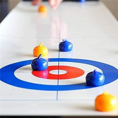 Gioco di curling da tavolo - PIMPIMSKY - Set di 8 vasi blu e gialli 2