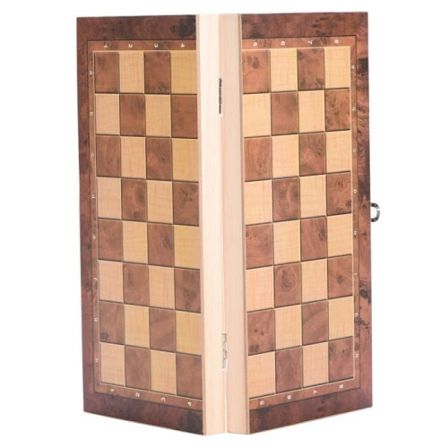 Chess set - Folding - Wooden - 3 in 1 - 29x29cm 2