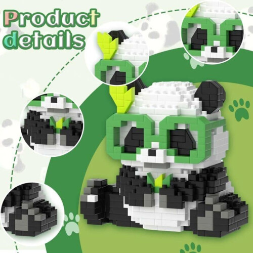 Blocs de construction Panda - Jeu de construction de figurines d'animaux - 455 pièces 2