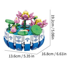 Educational Building Kit - Traditional Flower in Blocks with Pot - Early Learning Toy for Children