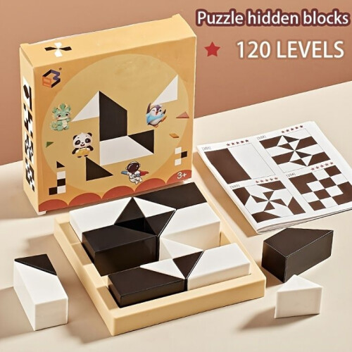 Hidden Block Puzzle - 120 Levels - ABS Material - Develops Logic - Ages 3-8 1