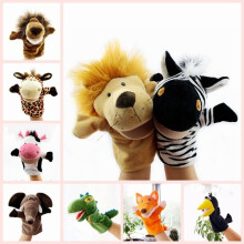Plush hand and finger puppet for girls, shark-shaped toy, butter game, flowery cow anime
