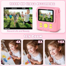 Appareil photo jouet instantané pour enfants, FIVEFINE HD 1080p, caméra vidéo, appareil photo numérique pour enfants avec carte mémoire