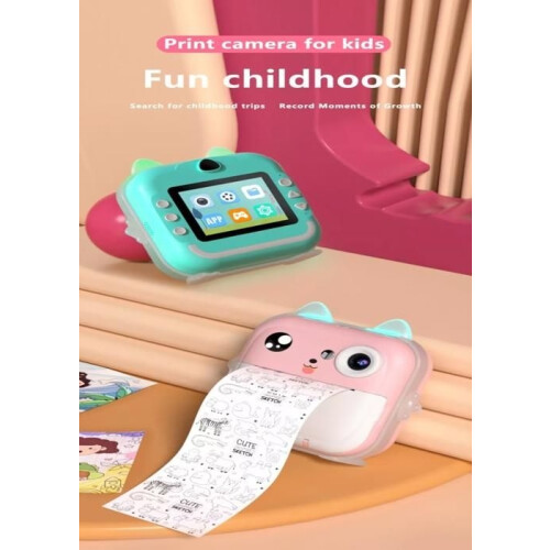Kids Camera Print Digital Camera Blue Child Instant Print 2