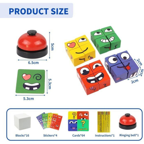 3D Puzzle Face Changing Magic Cube, Face Changing Building Blocks, Face Changing Building Blocks 1