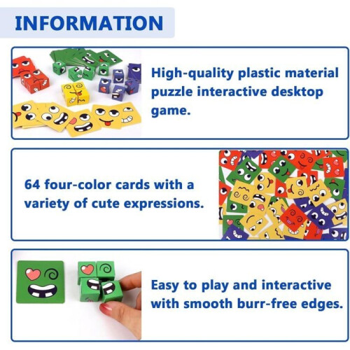 3D Puzzle Face Changing Magic Cube, Face Changing Building Blocks, Face Changing Building Blocks 2