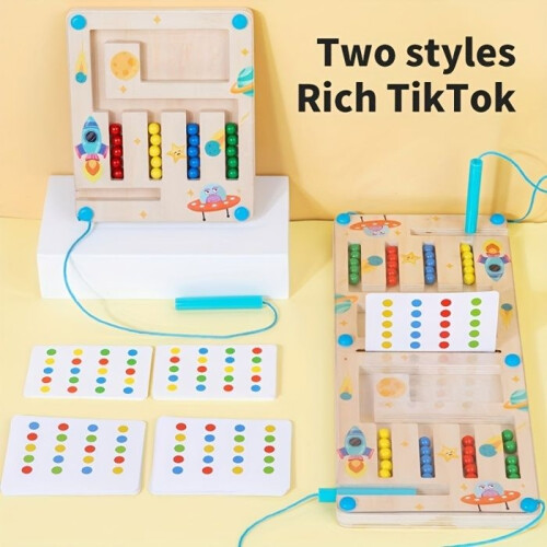 Λαβύρινθος Παζλ - Rich TikTok - Ατομικό - Μικτά Χρώματα - Παιχνίδι με Μάρμαρα - Ηλικίες 3+ 1