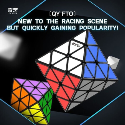 Magnetic octahedral speed cube without stickers, innovative puzzle, fluid version for speedcubing 2