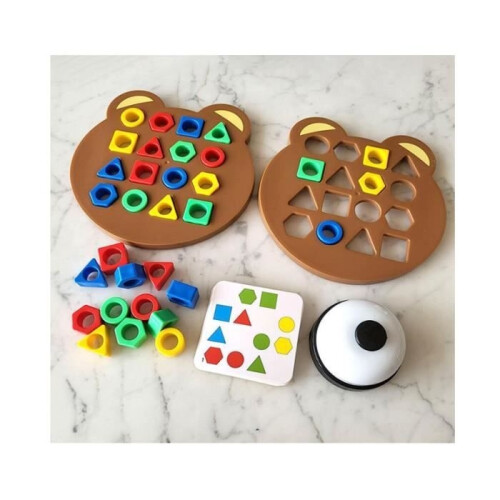 Bear Shape Matching Game, Shape Matching Game, Sensory Educational Color Toy 1