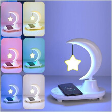 Bluetooth Speaker, LED Bedside Ambient Lamp, Wireless Charging Mobile Phone, Smart Valentine's Day Gift, Hearts