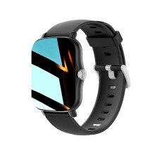 (Silicone black) New 2024 Smart Watch Android Colour Screen Bluetooth Call Women Men Unisex