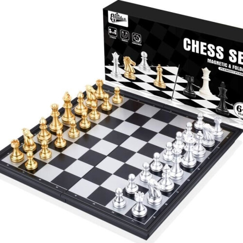 Chess Set - HOMNOBLE - Deluxe Chess Set - Foldable - Portable - ABS Plastic 1