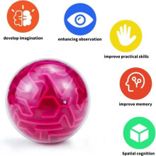 Jeu de labyrinthe miniature 3D à billes, casse-tête de mémoire basé sur la gravité, jeu de puzzle classique, cadeau pour enfants et