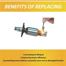 2X 381028-02 Reliable Carbon Brushes Replacement Parts Compatible for DW718 / DWS780 / DW717 / DW708 Miter Saw