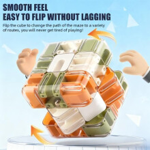 3D Double Puzzle Maze Cube – 6-Sided Magic Ball Cube, Educational Anti-Stress Game for Children and Adults, ABS Structure