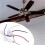 4X Ceiling Fan  Kit 3 Speed 4 Wire, Zipper Speed Control , ZE-208S Pull Wire  with Rope Silver 5