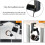 Supporto per cuffie con supporto girevole a 360, nero 4