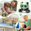 Blocs de construction Panda - Jeu de construction de figurines d'animaux - 455 pièces 6