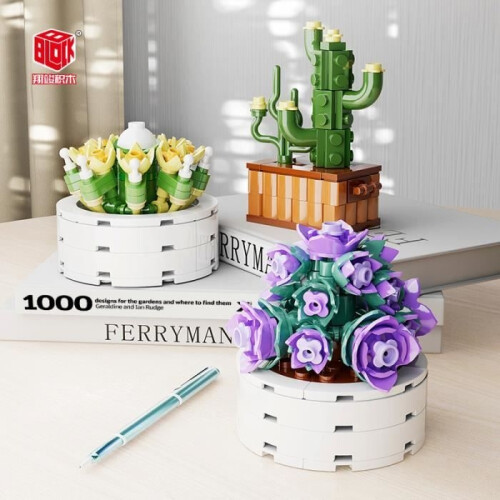 Blocs de construction de fleurs - Bouquet romantique - Jouet à monter soi-même - Modèle de fleur 3D - Format A4 2