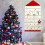 MARSEE Advent Calendar - Christmas Countdown - 24 Storage Pockets - Red Fabric 3
