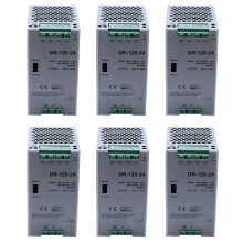 6X Dr-120-24 120W Fuente de Alimentación de Carril de Industrial 24V5A Interruptor de Fuente de Alimentación Interruptor de Montaje en Carril