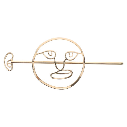 Goudkleurige Haarclip Voor Vrouw Met Structuur