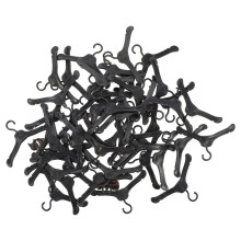 100St Mini Kledinghangers Voor Poppenkleding Organisatie Zwart Plastic