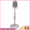 Dilwe Vintage Microphone Propeller Model Simulation Old-Fashioned Microphone Model with Stable Base and Video Silver 3