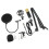 Kit microfono a condensatore e scheda audio. Kit microfono da studio professionale con asta a braccio pieghevole. 3