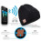 Berretto Bluetooth 5.0, regalo per uomo e donna, nero, cappello invernale wireless con stereo USB, microfono integrato, sciarpa e 4