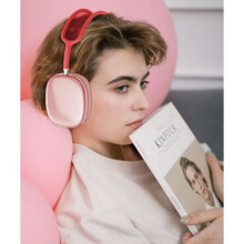 Custodia protettiva in TPU morbido per auricolari AirPods Max, antigraffio e antipolvere (rosa trasparente)