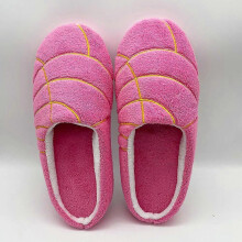 (40 yards, Rose red) Concha Pan Dulce Slippers for Women Men, Plush House Slippers for Indoor