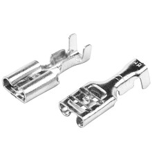 600szt. 6,3 mm Nieizolowana Żeńska Szpadelka Wciskana Końcówka Zaciskowa Nieizolowana 2,5 mm²