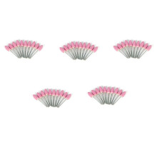 50 Pièces Pierre Montée Abrasive pour Accessoires  Tête de Roue de Pierre de Broyage pour Outils Rotatifs pour  en Forme de Balle Rose