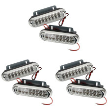 6 PièCes SéRies Voiture LumièRe 16LED Feux de Jour Antibrouillard LumièRe Blanche DRL Feux de Jour Universel
