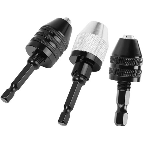 30PCS 1/4 Inch Hex Shank Keyless Drill Chuck Quick Change Adapter Converter Impact Drills Bits 1