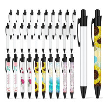 Sublimation Pen Blank with Shrink Wrap Heat Transfer Pen Sublimation Ballpoint Pen DIY Office School Stationery Supplies