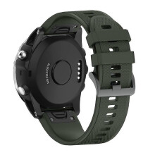 (Military Green) 20mm Silicone Watch Band Strap for Garmin Fenix 7 7X 7S 6 6X 6S 5X 5S 3HR