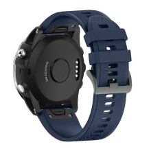 (Navy Blue) 20mm Silicone Watch Band Strap for Garmin Fenix 7 7X 7S 6 6X 6S 5X 5S 3HR